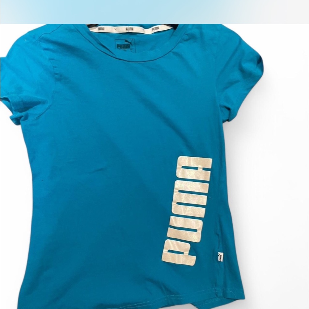 Puma Teal Crew Neck Tee